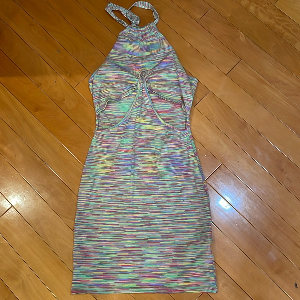 NWT Adika Colorful Knit Halter Dress